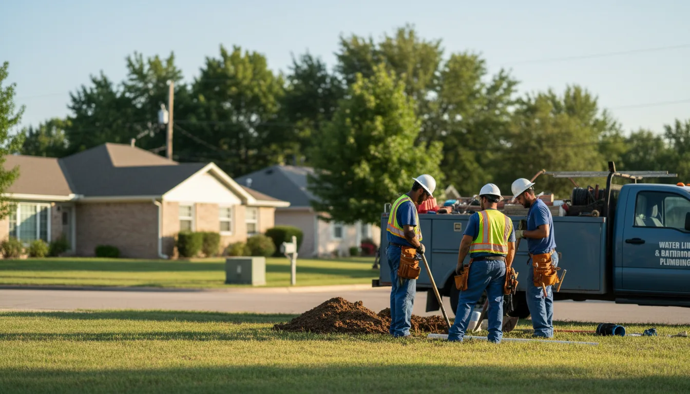 Residential water line and bathroom plumbing service in Washington, NE
